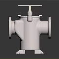 Stainless Steel Industrial Valve With Flange Connections And Top Handle Design