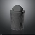 Modern Household Trash Can With Lid And Mesh Design For Daily Use