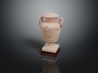 European-style Pottery Pot Clay Pottery Ancient Utensils 3d model