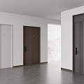 Modern security door entry door security door password door mother door 3d model