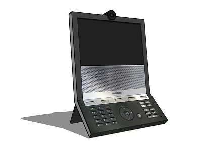 Modern Tech Decorative Ornament Set With Screen Camera And Control Panel 3d model