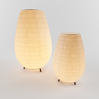 Japanese-style table lamp 3d model