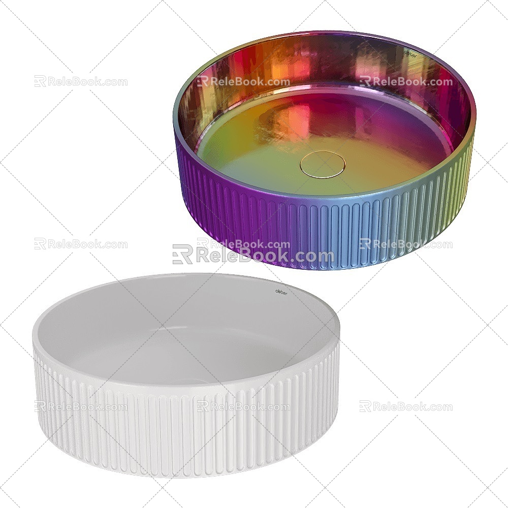 Biyu Colorful Wash Basin 18 3d model