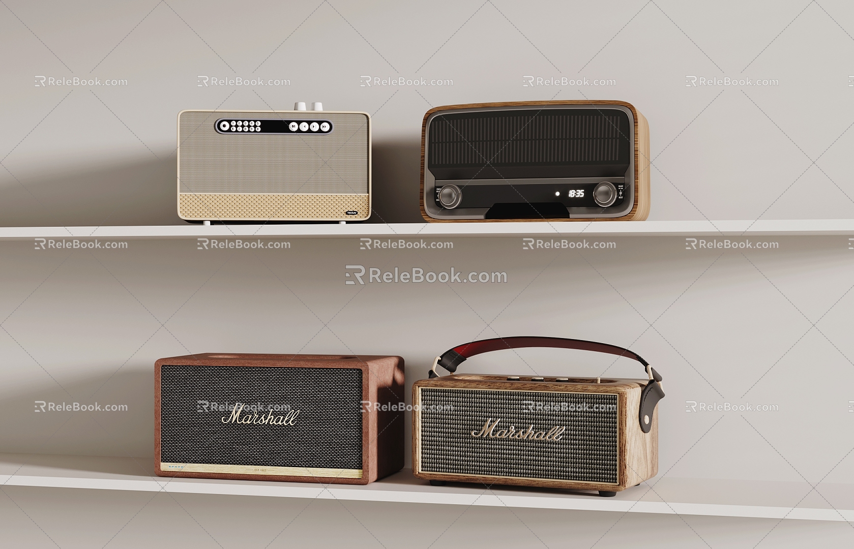 Modern Nostalgic Retro Radio FM Radio Classical Old-fashioned Radio Age Electrical Ornaments 3d model