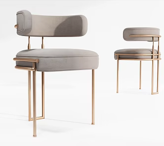 modern leisure chair dining chair 3d model