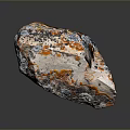Natural Wood Stone Featuring Orange and Gray Spots on Textured Surface for Home Decoration