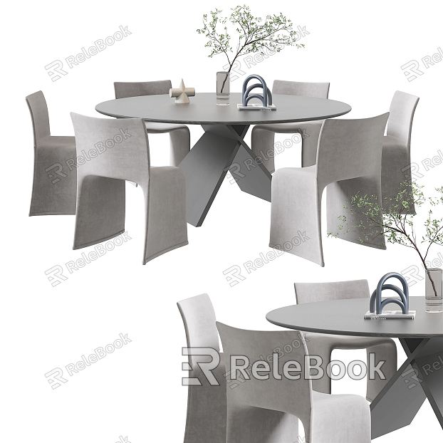 Quiet table and chair combination model