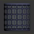 Blue Cylindrical Grid Container With Square Pattern And Modern Structure
