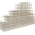 Modern Steel Structure Chandelier with Multi Layer Grid Like Stacked Design