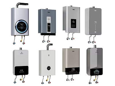Household Water Heaters With Multiple Models And Modern Sleek Design Features 3d model