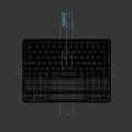 Slim Modern Laptop With High Resolution Display And Abstract Blue White Screen Design
