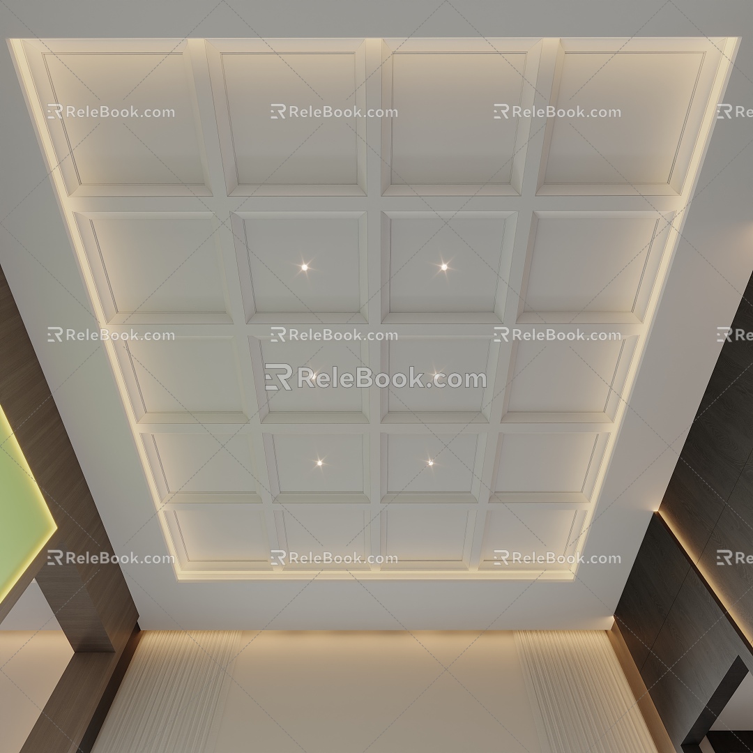 Modern ceiling ceiling shape ceiling 3d model