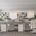 modern public office area open office 3d model