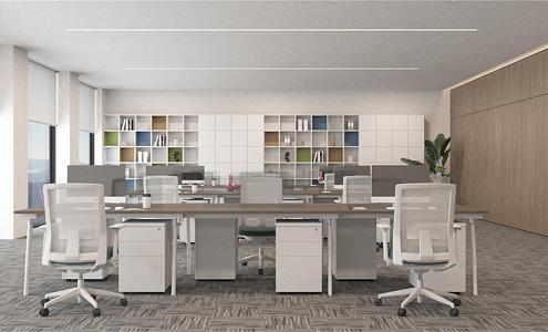 modern public office area open office 3d model