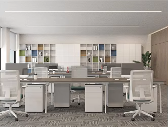 modern public office area open office 3d model