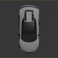 Silver Sports Car With Black Roof Aerodynamic Body And Red Brake Calipers