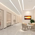 Spacious Modern Bank Interior With Reception Desks Potted Plants Bright Lighting And Decorative Signage