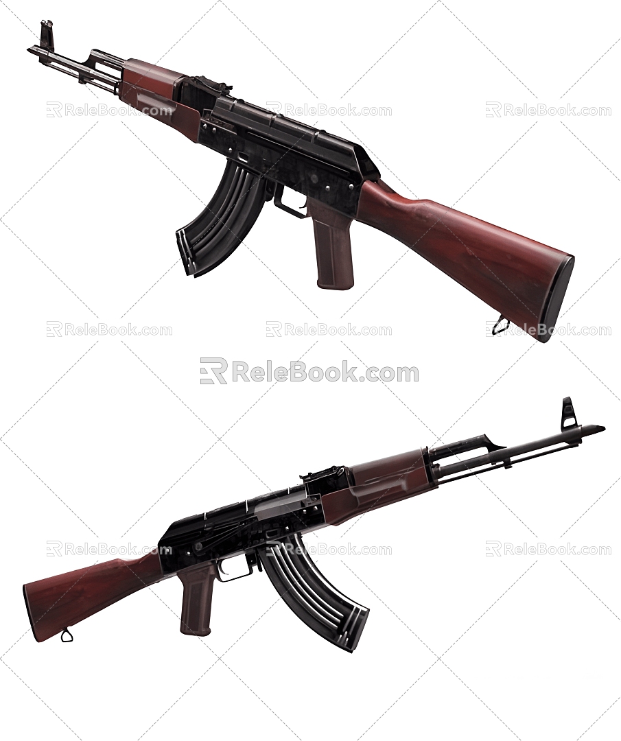 Modern AK Rifle 3d model