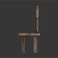 Rustic Wooden Chair Crafted From Natural Wood With Smooth Surface And Stable Legs