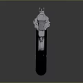 Shiny Silver Metal Revolver With Black Grip And Modern Design Features