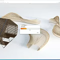 Lightweight Modern Woven Outdoor Chairs with Stylish Curved Streamlined Unique Design