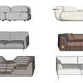 Modern Comfortable Two-Seater Sofa Designs With Soft Upholstery Stitched Details And Metal Legs