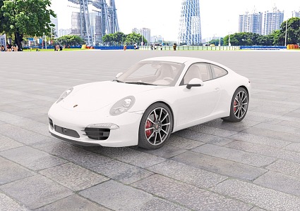 modern porsche car 3d model