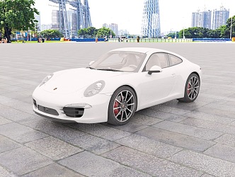 modern porsche car 3d model