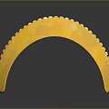 Commercial Equipment Golden Arched Design With Pearl Decorated Edge For Retail Use