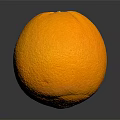 Fresh Orange with Bright Orange Color and Smooth Skin on Dark Background Showing Clear Reflection