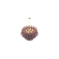Burgundy Layered Petal Shaped Glass Chandelier With Modern Elegant Design