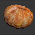 Peeled Tangerine with Orange and White Textured Skin on Black Background Showing Reflection