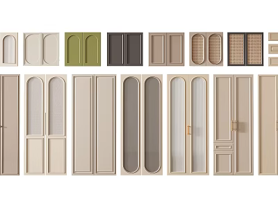 Variety Of Wardrobe Door Styles And Designs 3d model