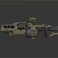 Modern sci-fi rifle sci-fi sniper rifle laser pulse gun pulse gun 3d model