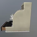 Vintage Commercial Cash Register With Open Drawer Digital Display And Keypad Features