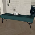 Retro sofa stool 3d model