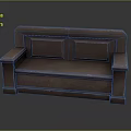Brown Textured Sofa With Simple Design Armrests And Backrest Details