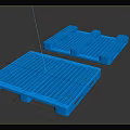 Industrial Heavy Duty Plastic Pallets With Grid Design Blue For Storage Logistics