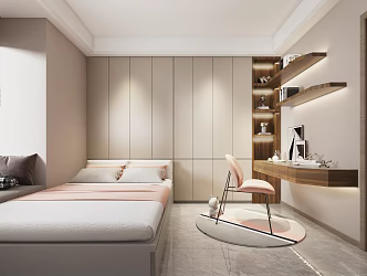 Modern Tatami Bedroom 3d model