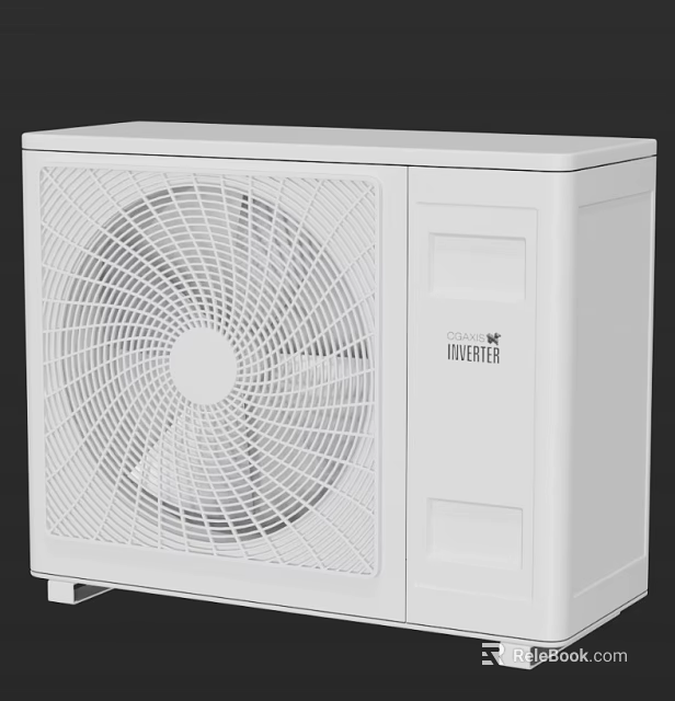 White Inverter Air Conditioner Fan With Efficient Cooling And Modern Design 3d model 