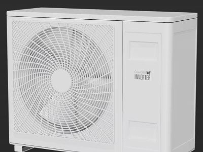 White Inverter Air Conditioner Fan With Efficient Cooling And Modern Design 3d model
