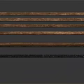 Outdoor Wooden Bench With Slatted Seat And Metal Armrests In Natural Park Setting