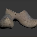 Traditional Handcrafted Wooden Clogs With Intricate Carved Patterns And Classic Design
