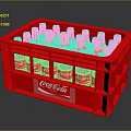 Red Coca Cola Storage Crate Filled with Glass Bottles for Daily Use