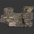 Natural Cave Interior With Rock Formations Stone Walls Moss And Pathway