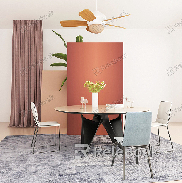 Modern Dining Table and Chair Combination Dining Table and Chair model