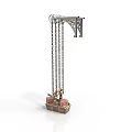 Industrial Suspension Equipment with Metal Bracket Chains and Load Bearing Platform Structure