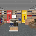 Modern Tobacco and Liquor Store With Shelves Displaying Various Alcohol and Tobacco Products