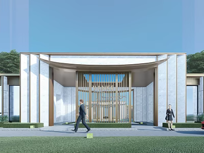 Modern Gate Clubhouse 3d model