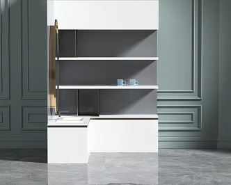 Modern wash basin cabinet 3d model